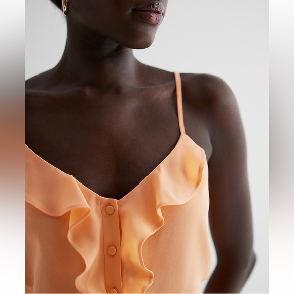 Ruffle Button Up Peplum Cami - Picture 2 of 9